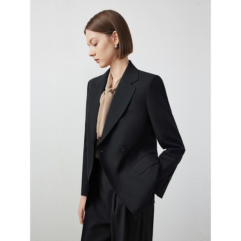 朗予姿羊毛复古通勤气质高级感职业西服女2025年秋季新款西装外套|undefined