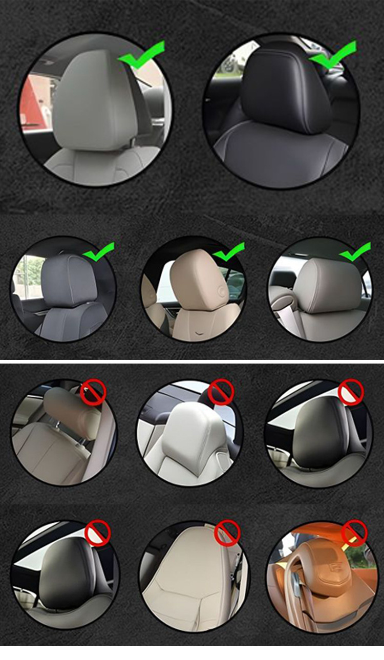Exaggerated Expression Car Seat Headrest Protective Cover Oil-Proof, Anti-Fouling and Anti-Damage Personalized Seat Pillow Decorative Cover