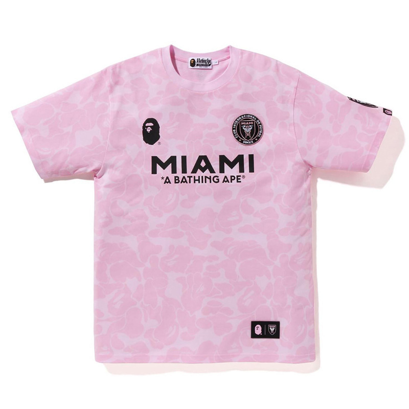 Bape Trendy Miami Camouflage Short-Sleeved Summer New Joint Men's and Women's Sports T-Shirts for Men and Women's Half-Sleeved Short T-Shirts