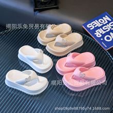 新款儿童百搭轻便简约时尚蝴蝶图案舒适室内居家户外出行厚底拖鞋