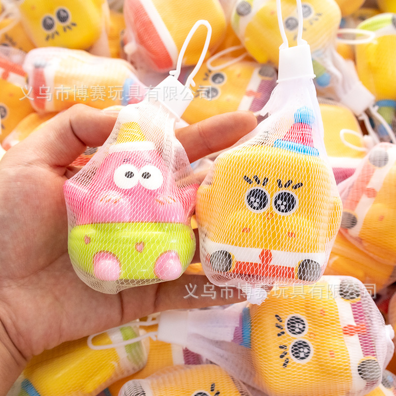 Net Pocket Spongebob Slow Rebound Pinch Music Decompression Kidsren's Toy Vent Decompression Cute Cartoon Figure Ornaments