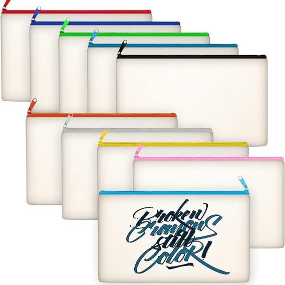 亚马逊跨境批发空白DIY拉链化妆包收纳洗漱便携式袋铅笔袋文具袋