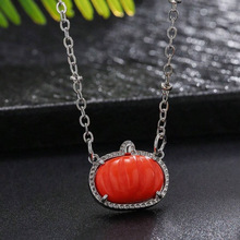 U 78340 Brass pumpkin pendant necklace ��ͭ�Ϲϵ�׹����