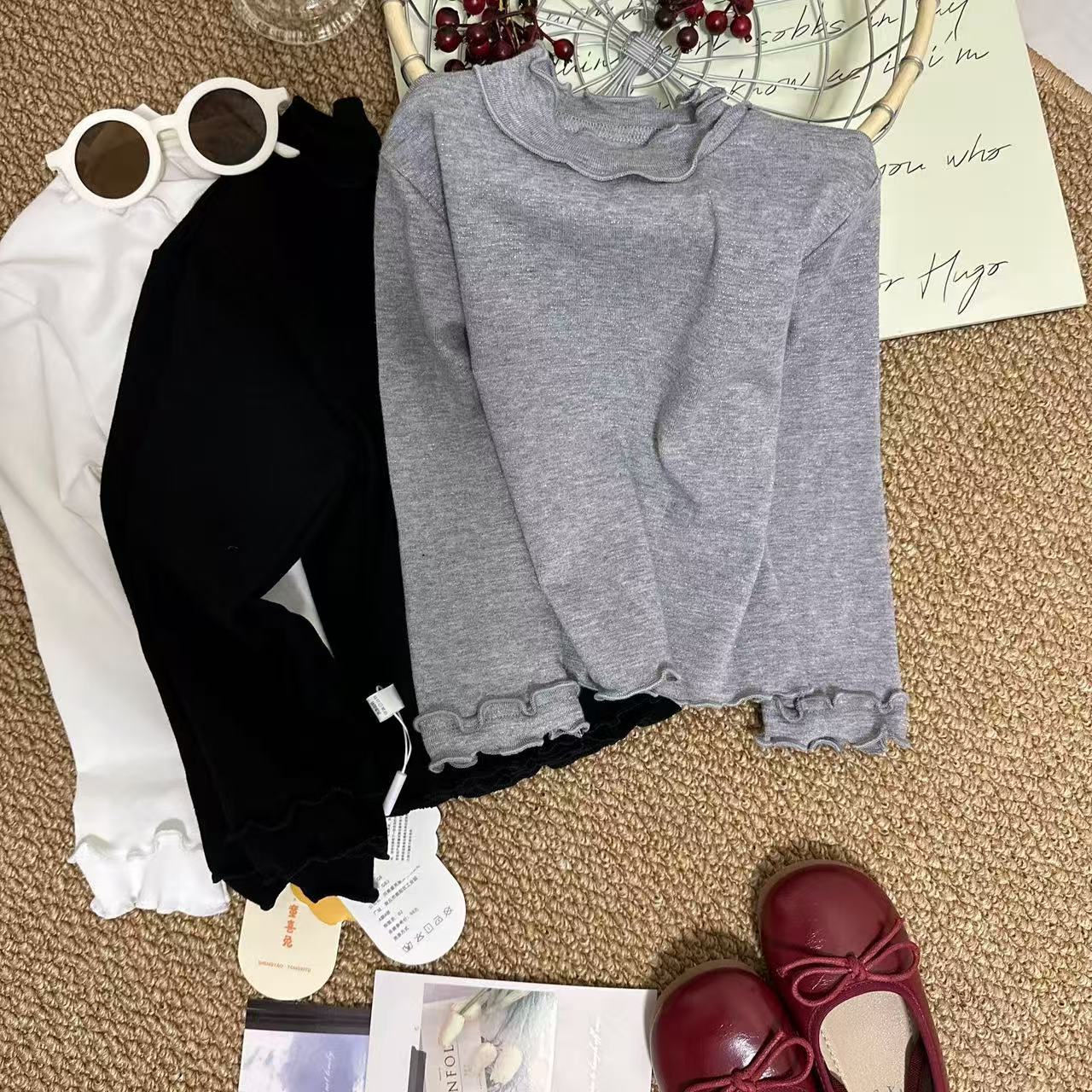 Girls' Base Layer Shirt Autumn 2025 New Children's Long-Sleeve T-Shirt Girls' Top Versatile Long-Sleeve Toddler Shirt