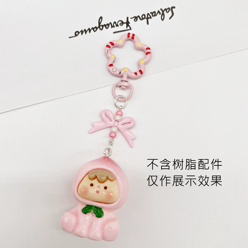 Universal keychain flower-shaped, accessories, flowered, DIY
