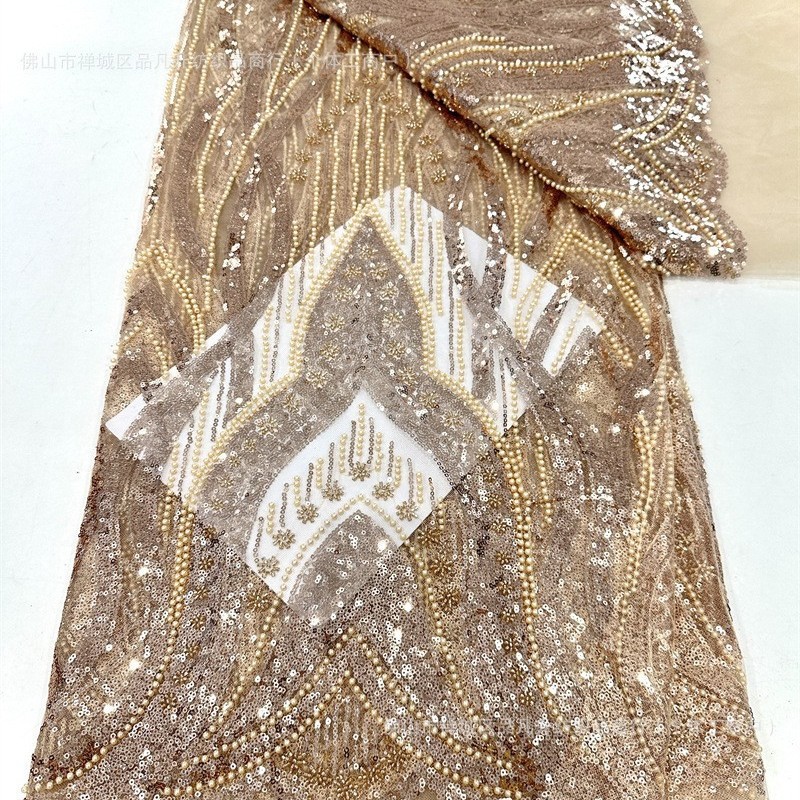 Original de alta definición sexy vestido de boda vestido de noche tela spot comercio exterior transfronterizo segunda tela bordada completa