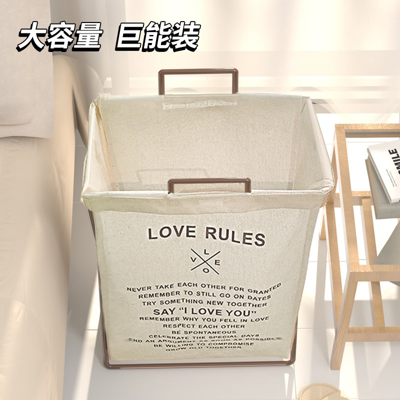 Cesta Plegable para Ropa Sucia, de Algodón y Lino, para Dormitorio