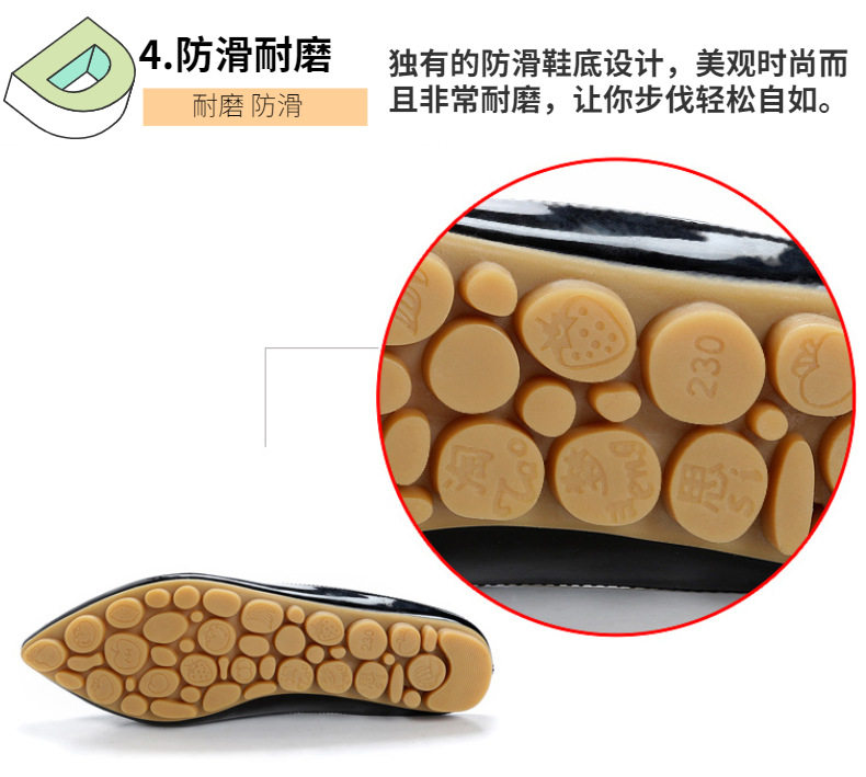 Dép nữ bít mũi mũi nhọn đính đá pha lê, quai hậu nửa dép đế bằng thấp — Màu mơ, Màu đen chi tiết 13