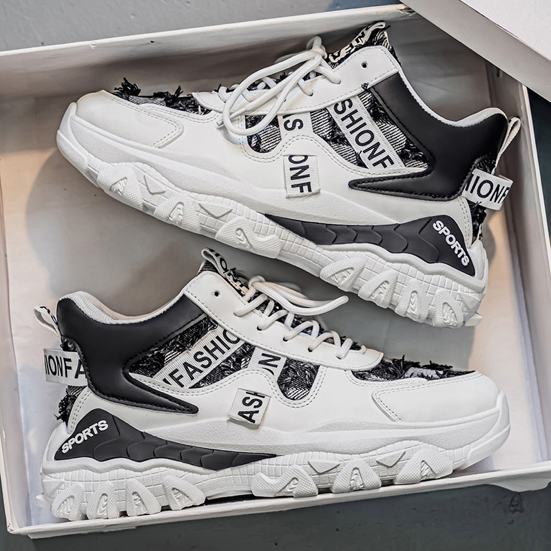 Zapatos de hombre de invierno al aire libre resistente al desgaste, zapatos deportivos de altura alta, zapatos casuales juveniles de alto valor en línea, zapatos de papá