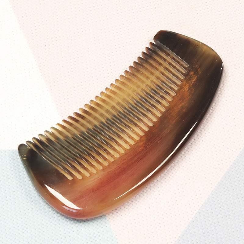 本物の牛角コーム、黄色の水牛の角、非白水牛コーム、厚みのあるしっかりしたヘアコーム、静電気ポータブル深セン|undefined