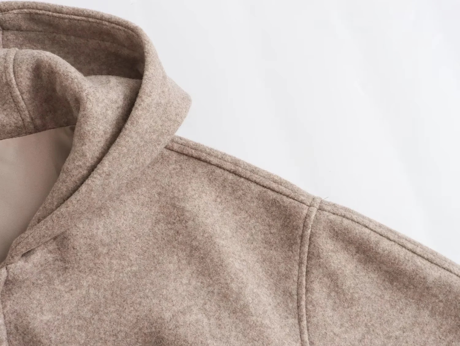 GraceChic GraceChic ZA Foreign Trade European And American Style Autumn New Simple Casual Loose Hooded Soft Short Bomber Jacket Coat_voghion.com