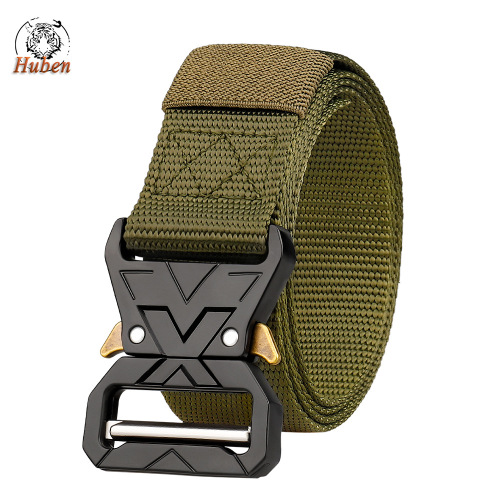 New 3.8 Cobra Tactical Belt with Zinc Alloy Buckle for Men, Military Enthusiasts Outdoor CS Training Pants Belt