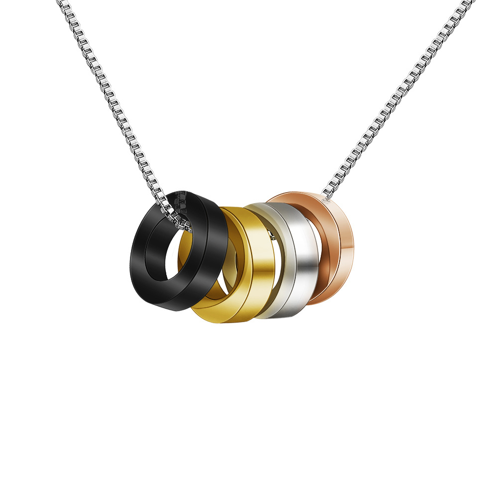 Personalised Beaded Necklace For Men With Engraved Name Steel_voghion.com