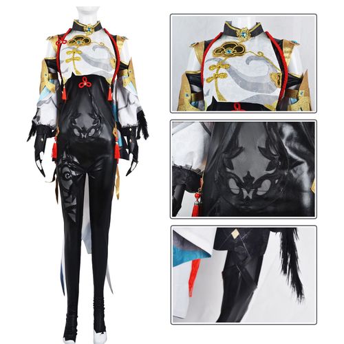 Original God Shen He cos suit Guchen Qinghuai Shen He jumpsuit tight cosplay anime game costume full set for women