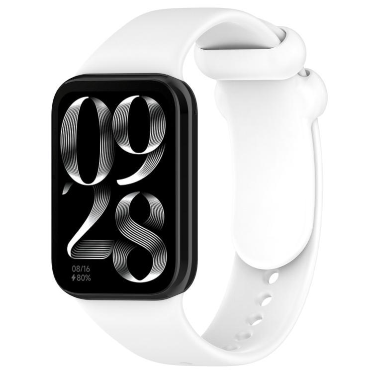 xDfind pulsera de silicona de botón negro sólido para Redmi Watch 6 / Watch 5 / Watch 4 / Xiaomi pulsera 9 Pro