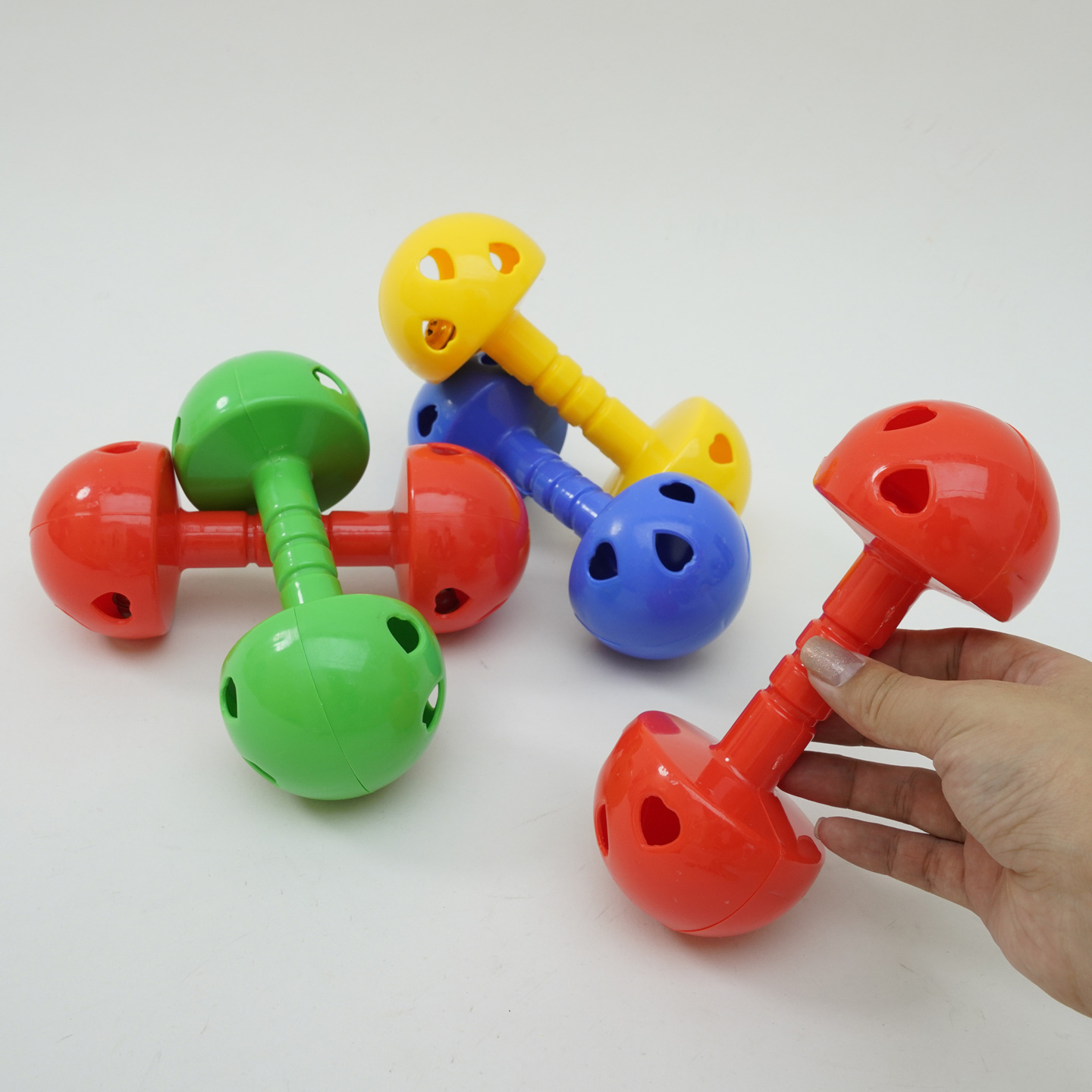 Jardín de infantes sonido instrumento de ejercicios matutinos para niños baile de palos matutinos mano campana juguetes deportivos al aire libre