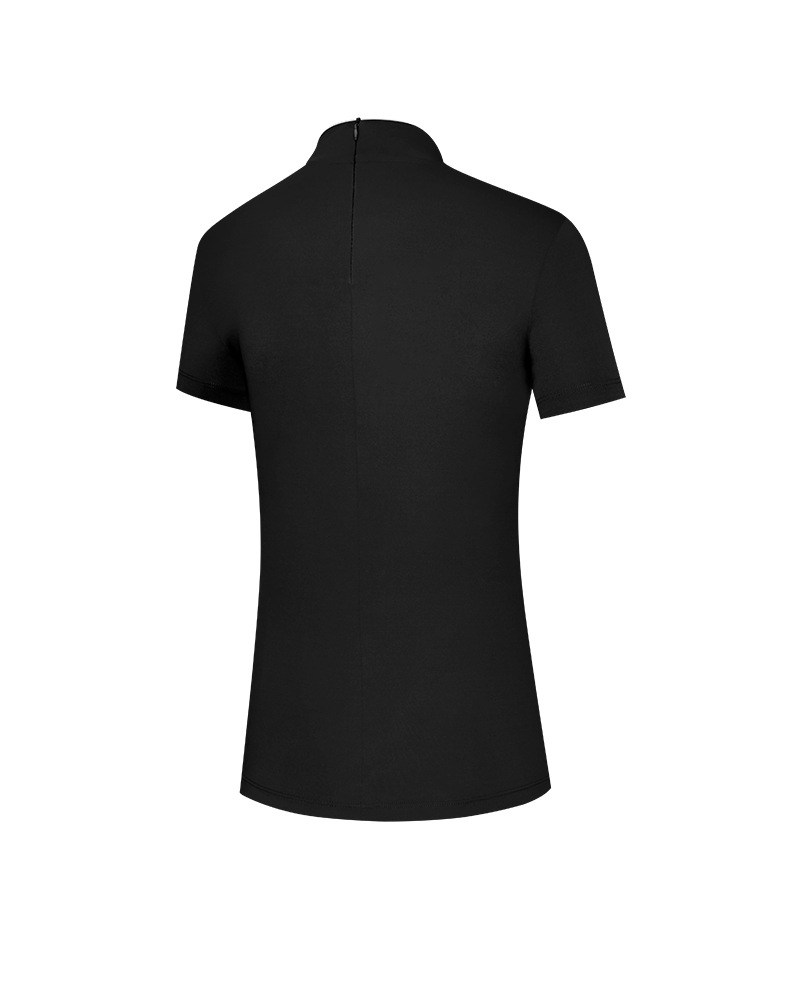 Áo thun nữ tay ngắn co giãn dây kéo sau lưng thể thao golf — M23YF013-Áo màu trắng, M23YF012-Áo màu đen, M23YF012-Áo màu trắng, M23QZ002-Váy ngắn màu trắng chi tiết 16