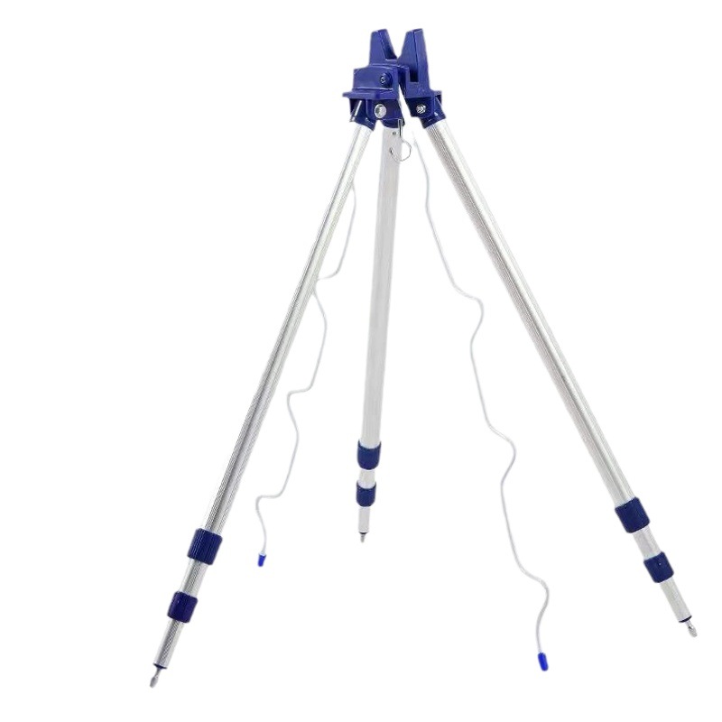 Spring Self-Elastic Sea Rod Throwing Rod Fishing Sea Rod Bracket Aluminum Alloy Ground-Inserted Tripod Long-Range Telescopic Frame