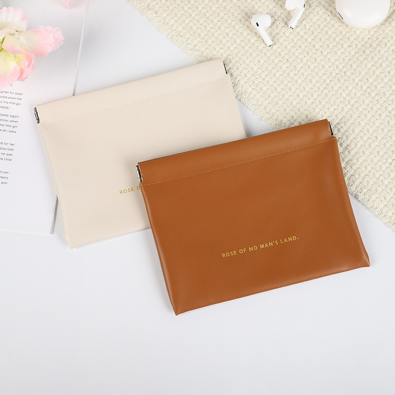 High-value data cable storage bag lipstick cosmetic classification bag glasses bag automatic closing portable shrapnel bag