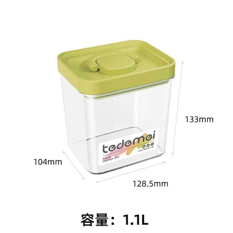 Tanque de sellado transparente de grado alimenticio portátil de granos variados, almacenamiento de bocadillos, cocina de almacenamiento, caja de preservación de PET