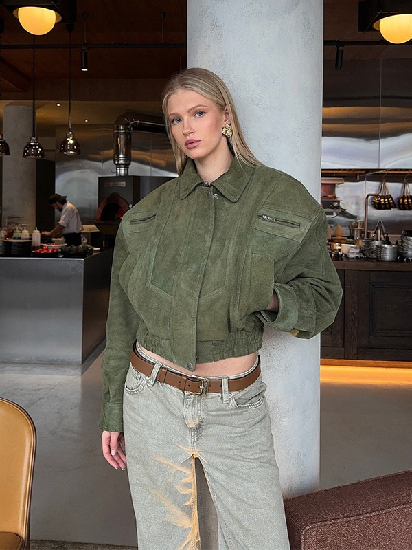 アメリカンレトロジャケット 2025 春と秋の婦人服クロスボーダー外国貿易新しいパーソナライズされたストリートショートワークジャケット|undefined