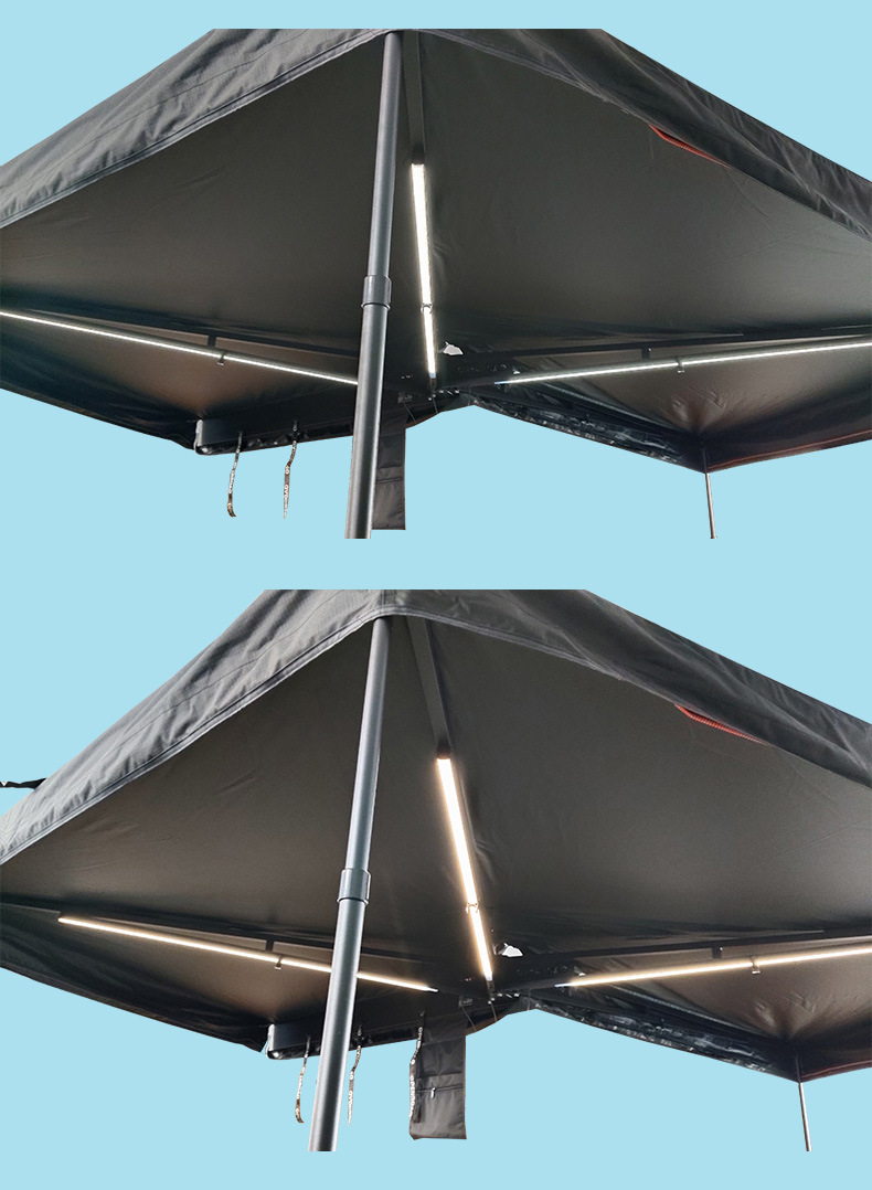 270 ° Fan-Shaped Canopy Factory Direct Supply Suv Car Side Aluminum Alloy Oxford Cloth Camping Tent Mobile Sunshade