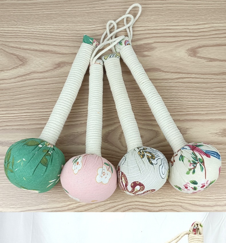 DIY Mugwort Hammer Massage Kit 31cm Handmade Herbal Tapping Tool for Body Relaxation preparation