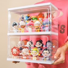 盲盒收纳展示架乐高手办架透明摆柜亚克力公仔泡泡玛特防尘展示盒