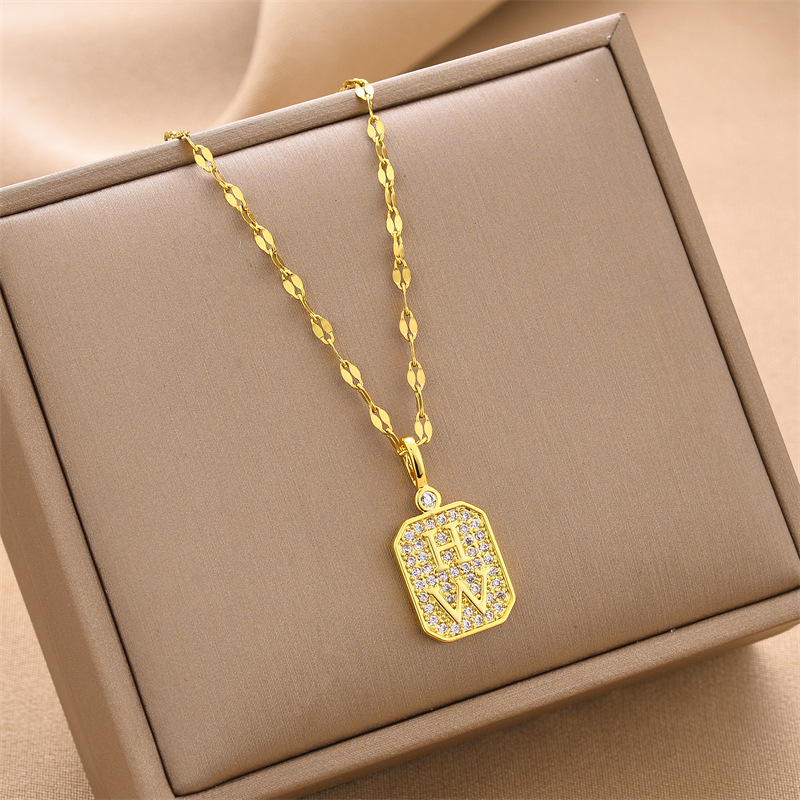 Collar de acero de titanio nuevo transfronterizo, joyería femenina, personalidad de moda, venta caliente simple, joyería de cadena de clavícula femenina, collar creativo image 113