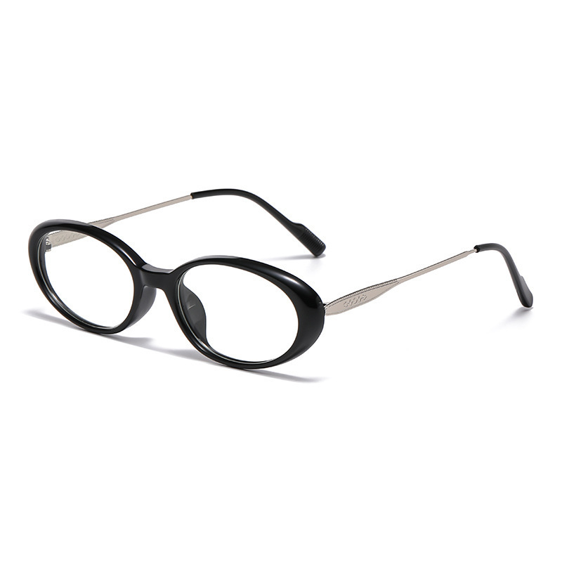 2025 nuevo estilo literario simple anti-luz azul gafas para ancianos montura gruesa montura ovalada gafas de lectura marco completo espejo plano
