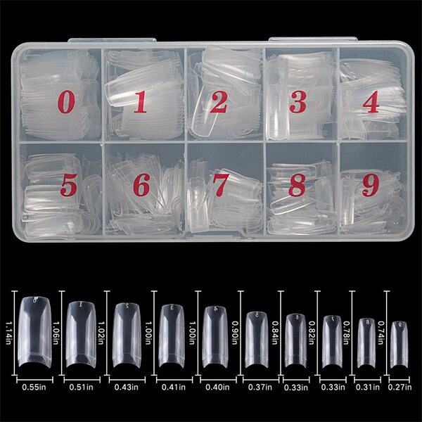 Transparent fake nails for manicure for nails