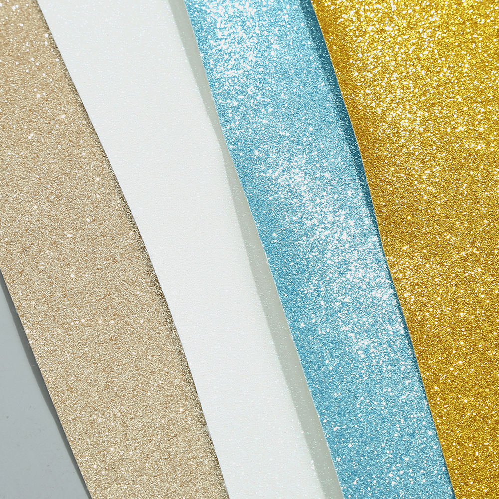 时尚金葱粉pu皮革批发闪粉地毯舞台装饰布料个性环保箱包鞋面料