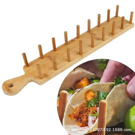 木质香蕉饼架家庭派对卷饼置物架墨西哥薄饼架厨房工具