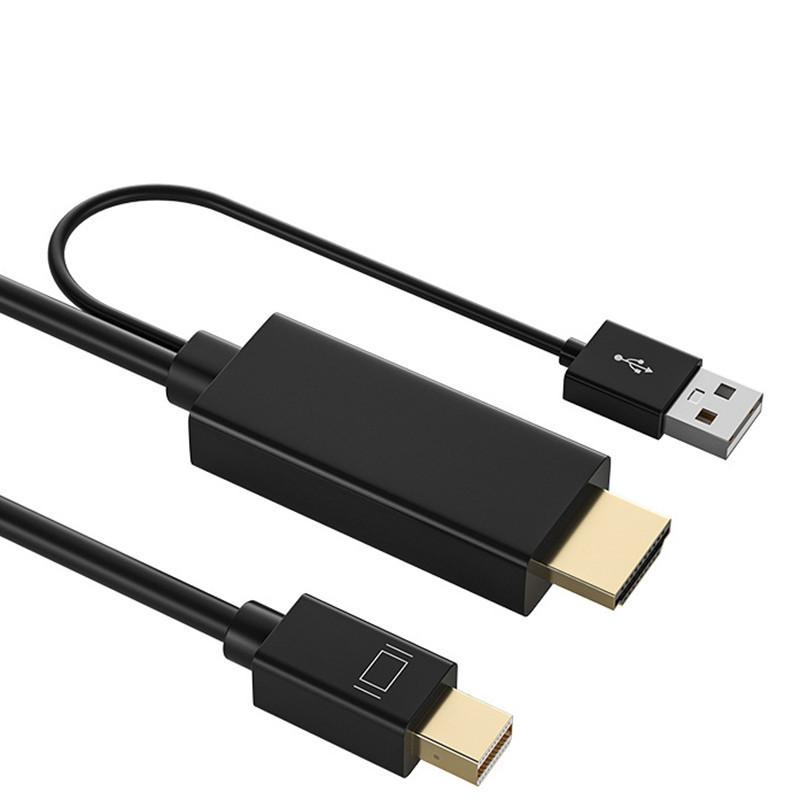 Cross-border New HDMI to mini dp Hd Adapter Cable 4K60HZ Hd+USB to mini dp 1.8m