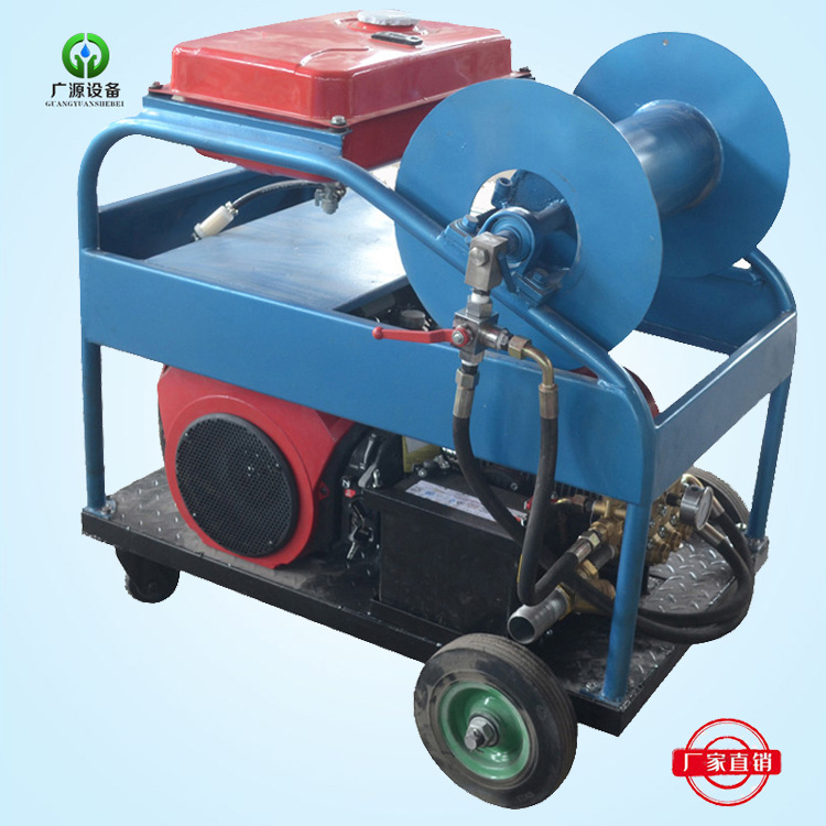 汽油驱动工程管道疏通清洗设备大流量油污下水道清洗设备
