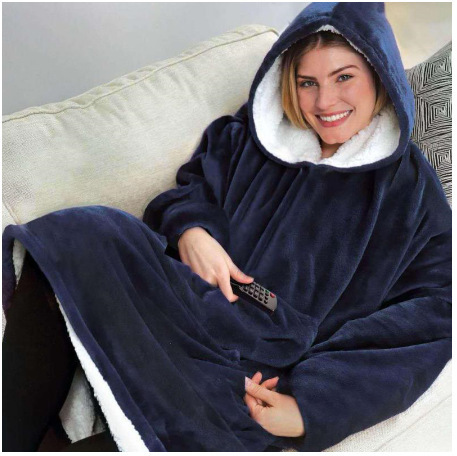 アマゾン・フリンジのパジャマTVの毛布は防寒して厚い羊の小毛の保温のカップルの服のガウンを着ます。|undefined