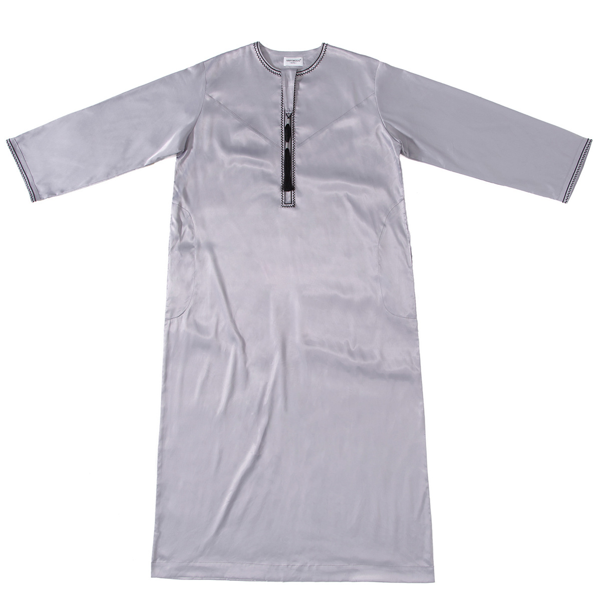 Pánské oblečení, pánská abája z Blízkého východu, jednoduchý muslimský kaftan_voghion.com