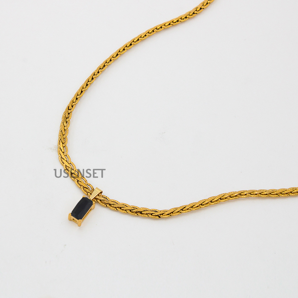 Fashion Geometric Copper Water Drop Pendant Necklace 1 Piece