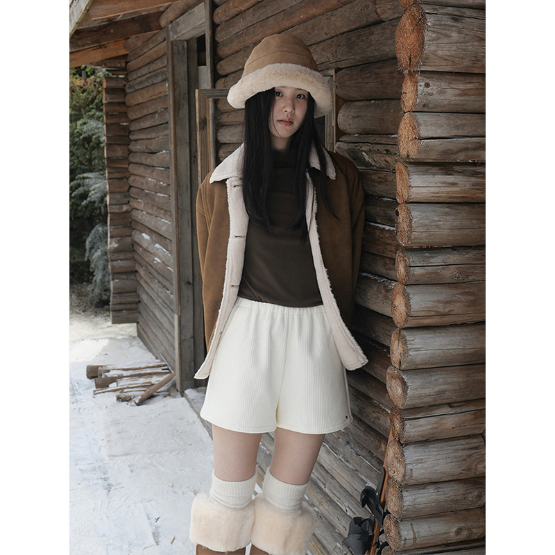 Timeless Gentle Limited Edition Corduroy Elastic Waist Fleece-Lined Warm Casual Pants Winter Vintage Practical Shorts 02380 Timeless Gentle Limited Edition Corduroy Elastic Waist Fleece-Lined Warm Casual Pants Winter Vintage Practical Shorts 02380