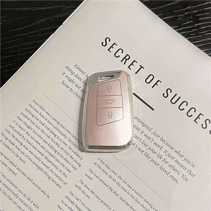 Volkswagen Key Cover for Sagitar, Bora, Tayron 300, Tharu 330, Lavida, New Golf 7, T-Roc, Car Key Case for Women