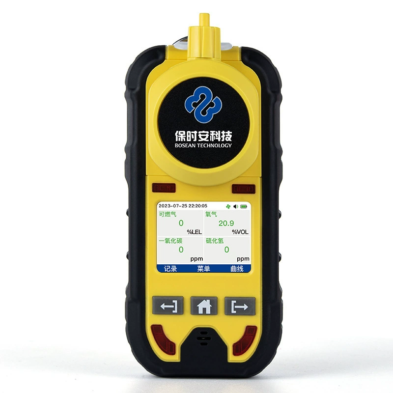 Портативный насосный детектор газа «четыре в одном», токсичные и вредные газы, горючий кислород, угарный газ, сероводород