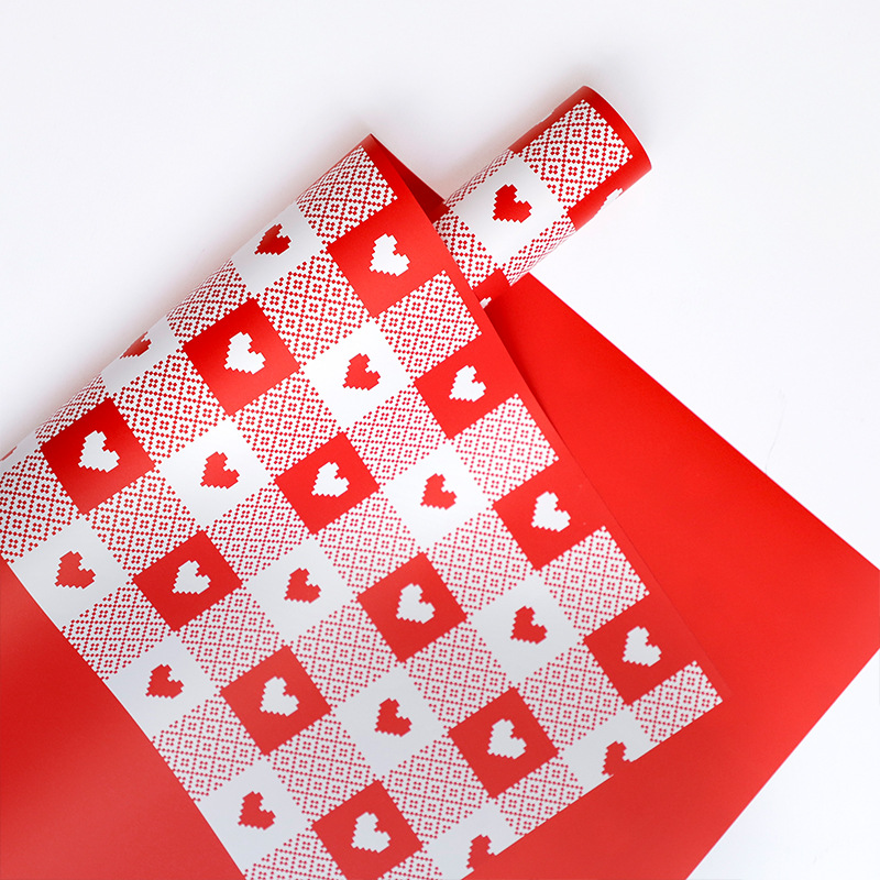 Huaxi comercio exterior al por mayor su corazón impermeable flor florista coreana paquete de flores flores flores flores rosa papel de envoltura