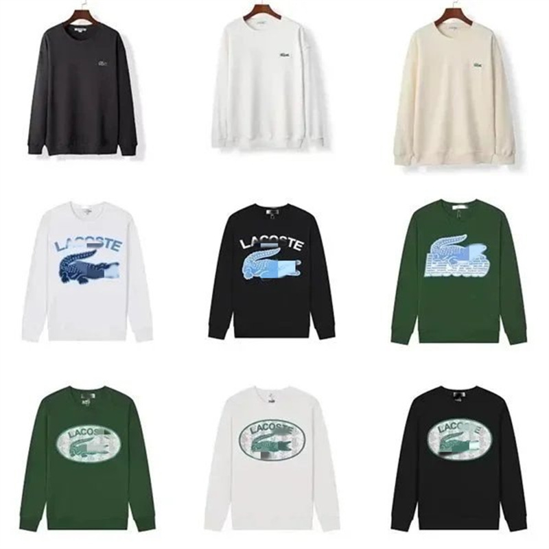 Cross-Border Supply Crocodile Logo 2025 Men's Long-Sleeved Round Neck Sweatshirt Autumn and Winter Printed Casual Loose Bottoming Shirt Top Clothes