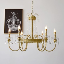新款2025法式蜡烛水晶吊灯客厅餐厅卧室创意个性轻奢复古艺术吊灯