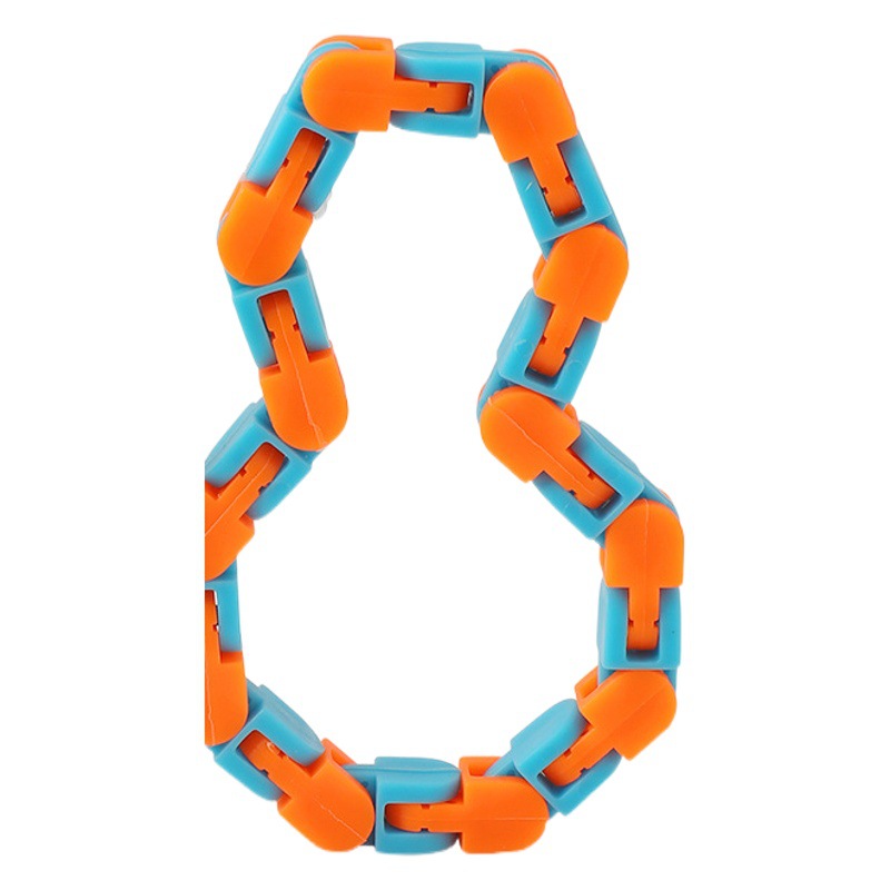 Pulsera mágica de fluido plegable y cadena de bicicleta de 24 secciones para alivio de estrés