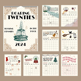 �羳2024 �������Ķ�ʮ����՚v2024 Roaring Twenties Calendar