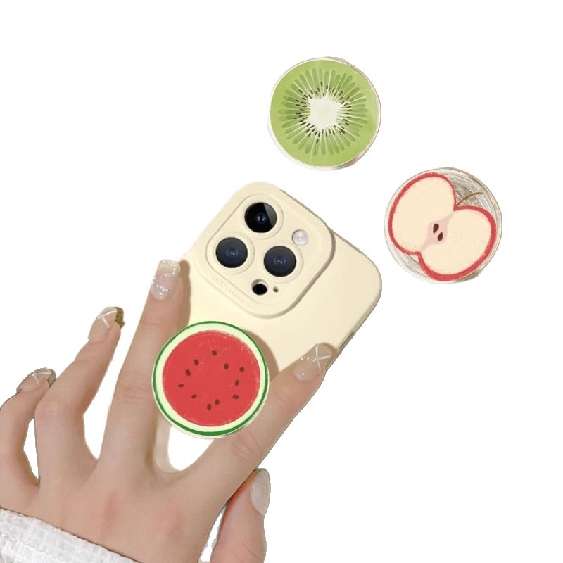 Ins fruit redondo creativo teléfono móvil airbag soporte pegado giratorio 360 telescópico perezoso persiguiendo drama escritorio