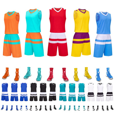 籃球服套裝男印制球衣比賽隊服夏季訓練運動背心潮青少年籃球套裝