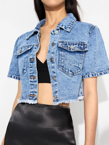 -YT0042# European and American Casual Women's All-Match Slimming Trendy Top Denim Jacket