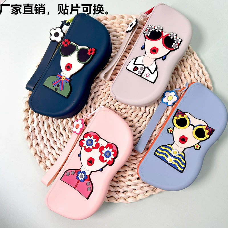 Силиконовый чехол для очков, прямые продажи от производителя, для хранения солнцезащитных очков на открытом воздухе, подвесной, водонепроницаемый, портативный, для пляжа.